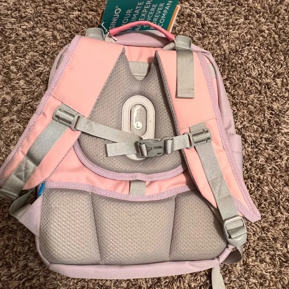Charming Pink and Purple Cat Ear Backpack for Kids